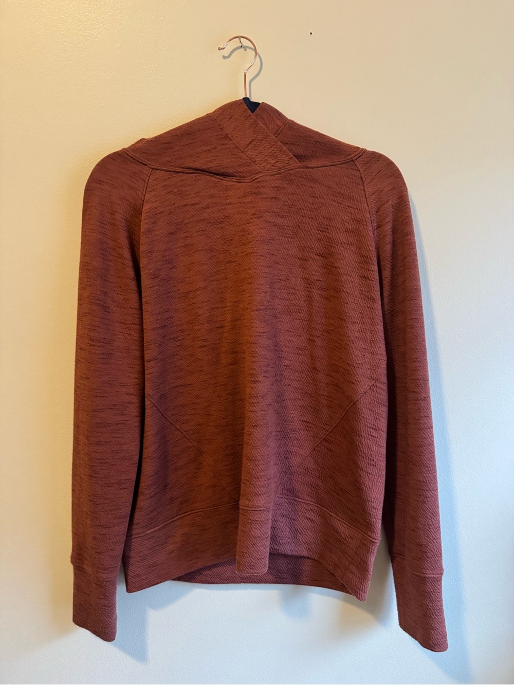 Prana Rust Knit Cowl-Neck Sweater